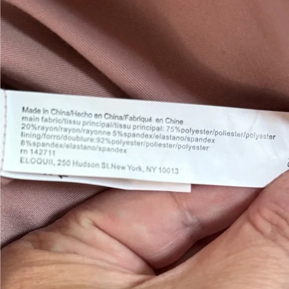 Eloquii NWT Twist Front Dress in Blush Neutral, Long Sleeve and Stretchy, sz 18 - Picture 11 of 11